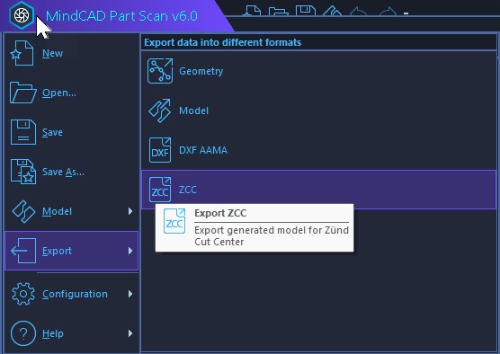 New ZCC Exporter in Part Scan